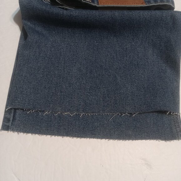 Hustle N Holla W Distressed Raw Hem Natalia Wide Leg Jeans Size 14W NWT - Picture 8 of 8